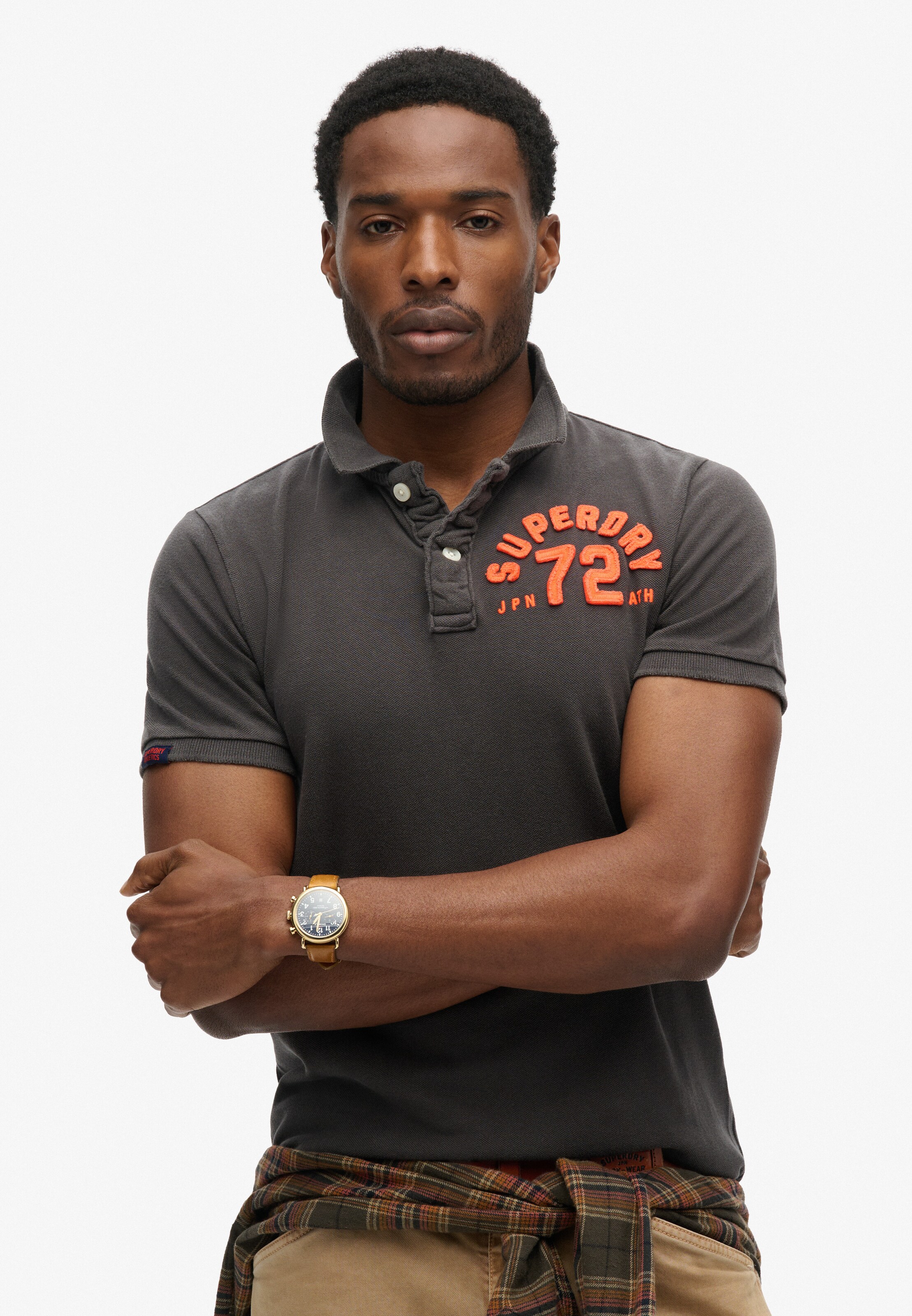 T-Shirt 'Vintage Athletic' Superdry en noir