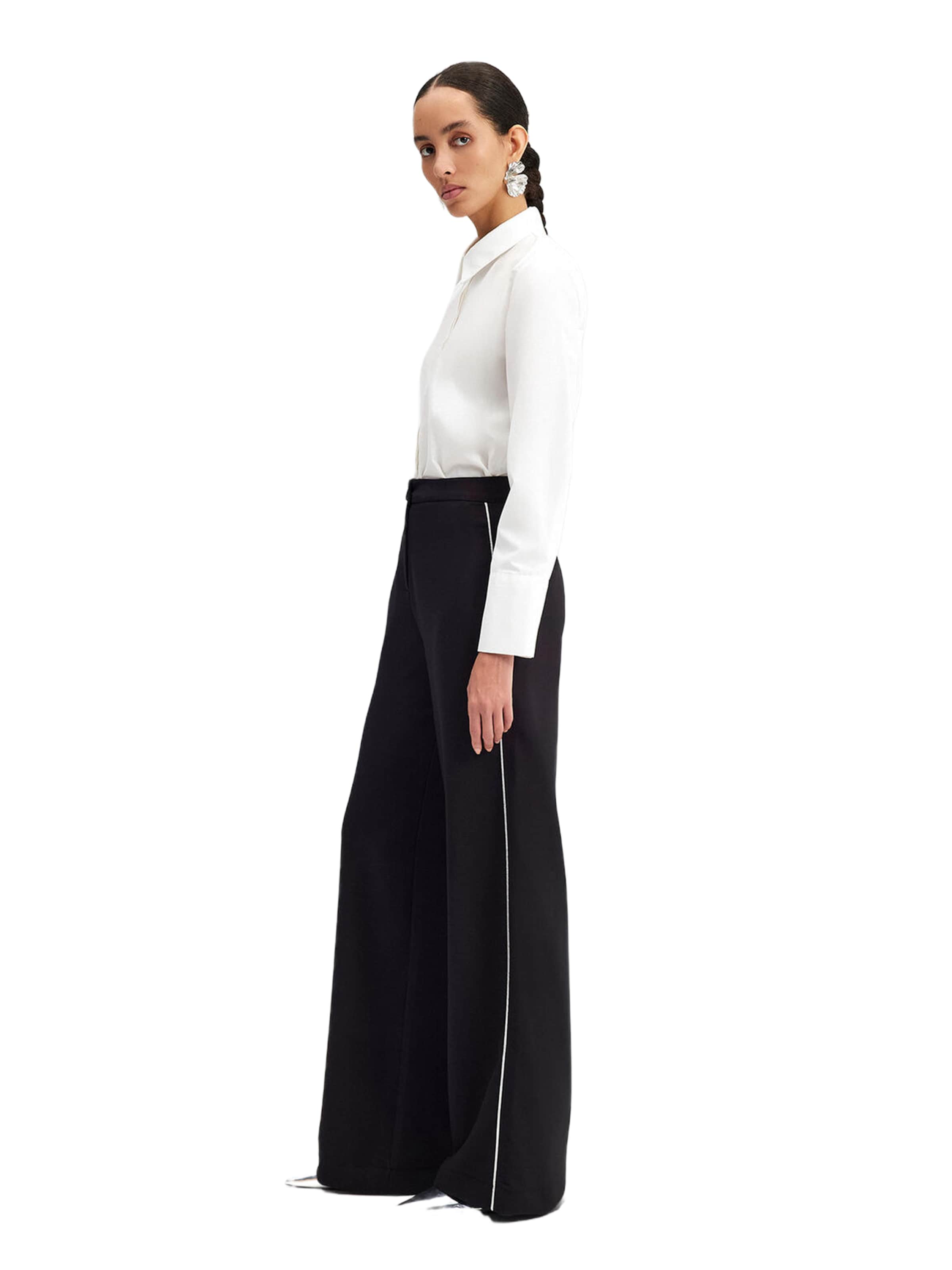 Touche Prive Wide leg Broek in Zwart