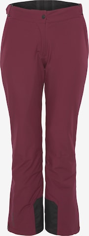 Maier Sports Regular Outdoor Pants in Red: front