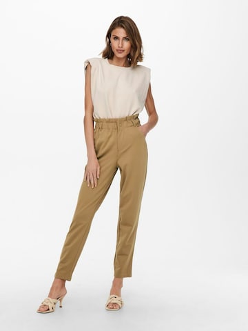 ONLY Tapered Trousers 'POPTRASH-OVA' in Brown