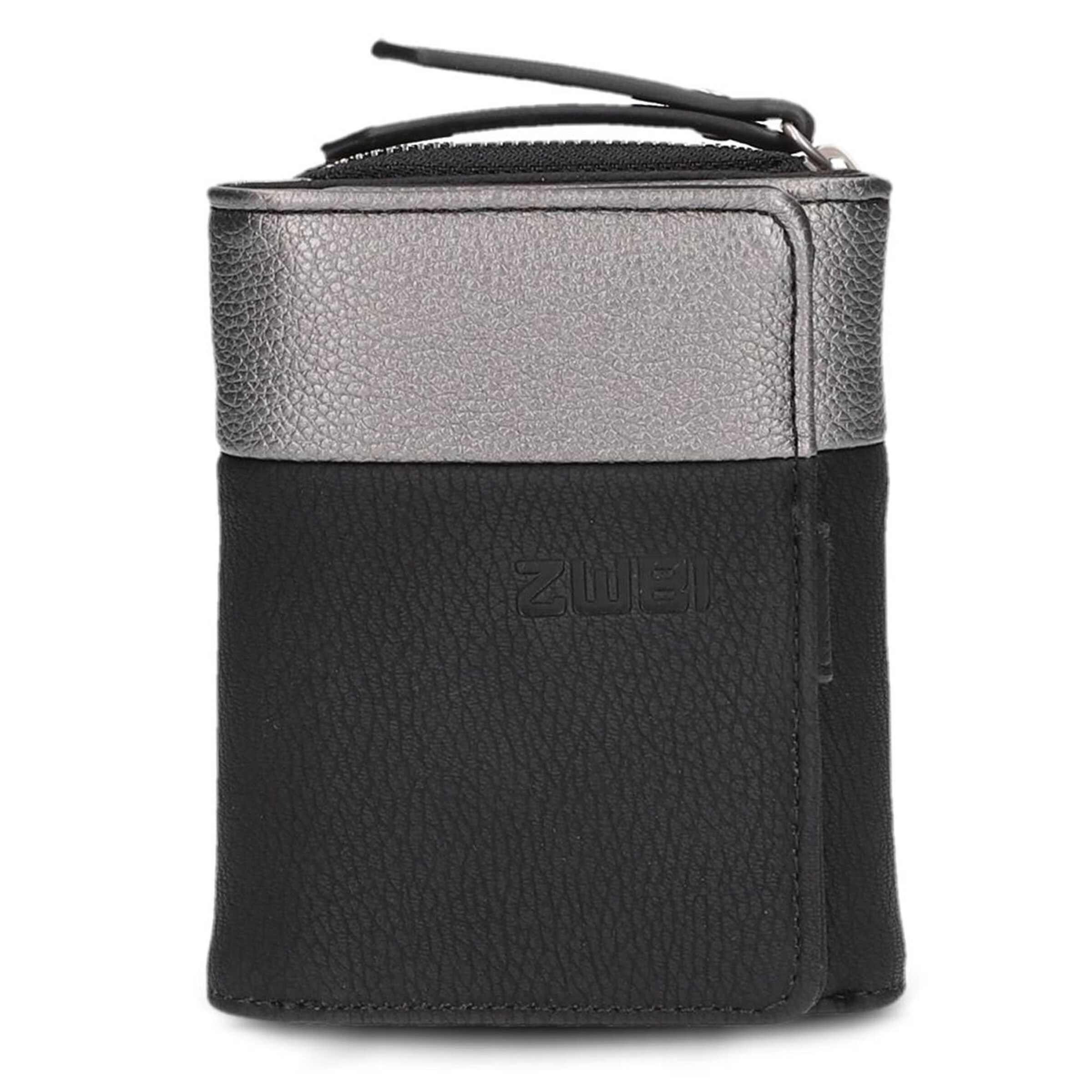 ZWEI Portemonnaie in Schwarz: Vorderseite