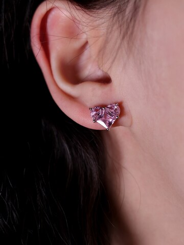 Nightini Earrings 'Rosa Herz Ohrstecker' in Pink