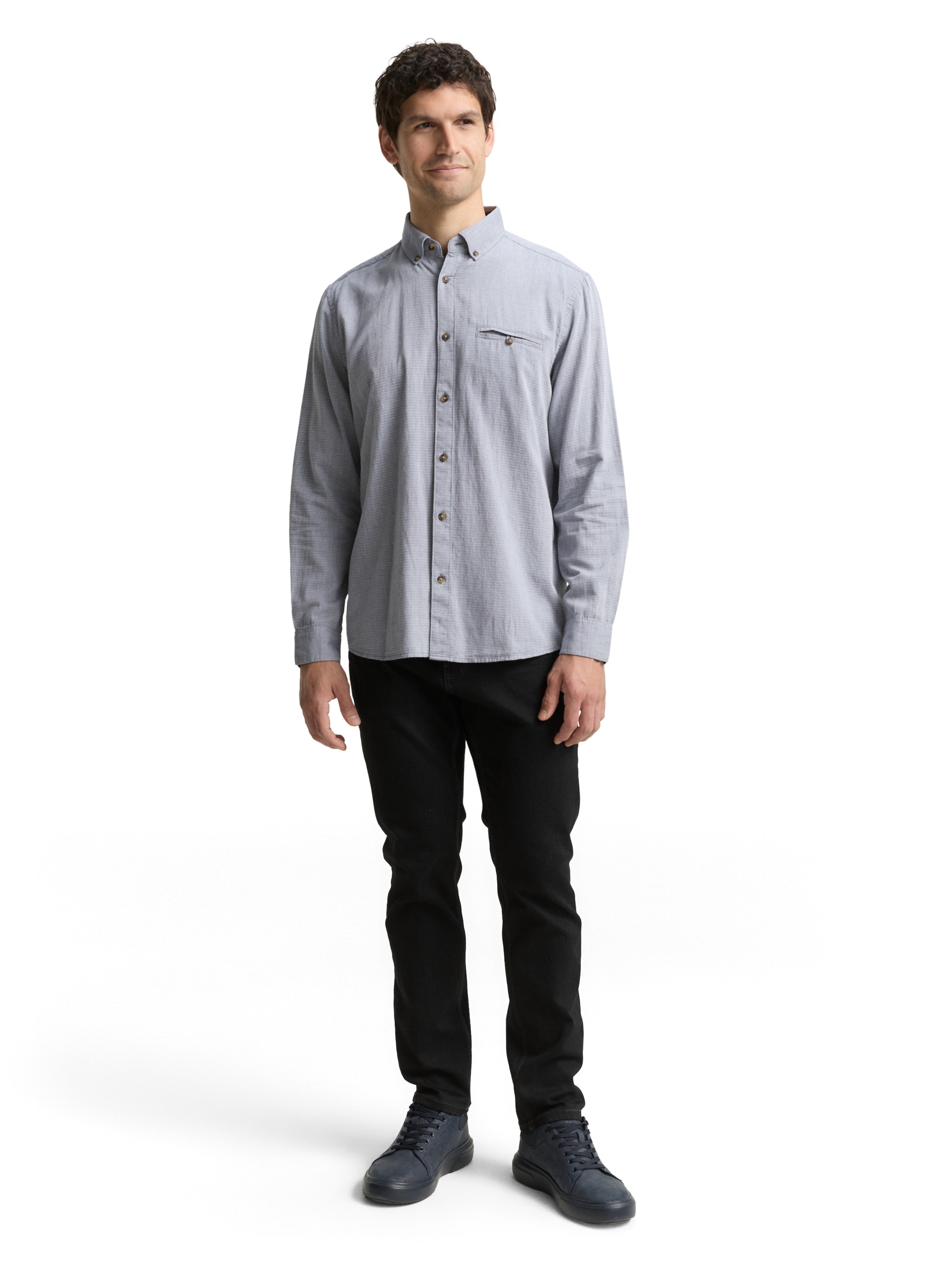 TOM TAILOR Средняя посадка Рубашка в Синий