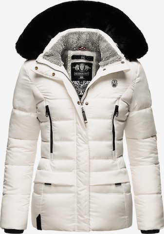 MARIKOO Winter Jacket 'Loveleen' in White: front