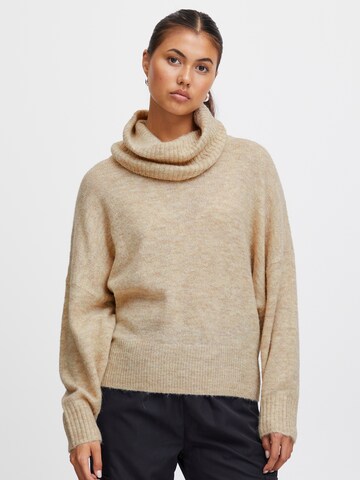 ICHI Pullover 'KAMARA' in Beige: predná strana