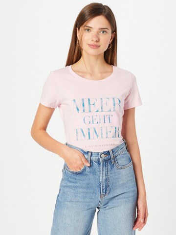 EINSTEIN & NEWTON Shirt 'Meer Geht Immer' in Roze: voorkant