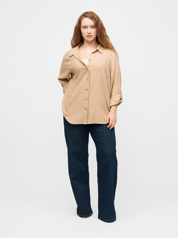 ONLY Carmakoma Blouse 'CARGOA' in Beige
