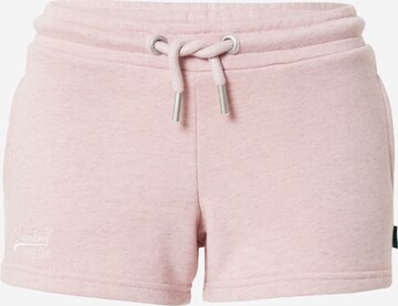 Superdry Pants in Pink: front