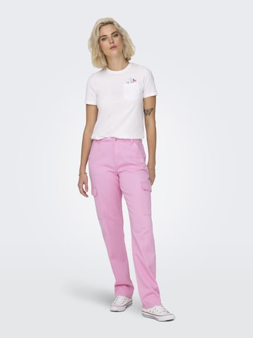 ONLY Regular Cargo Pants 'MANGA' in Pink