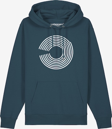 Felpa ' Abstract 01 ' di Watapparel in blu: frontale
