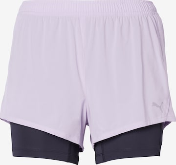 PUMASkinny Sportske hlače 'VELOCITY 3' - ljubičasta boja: prednji dio
