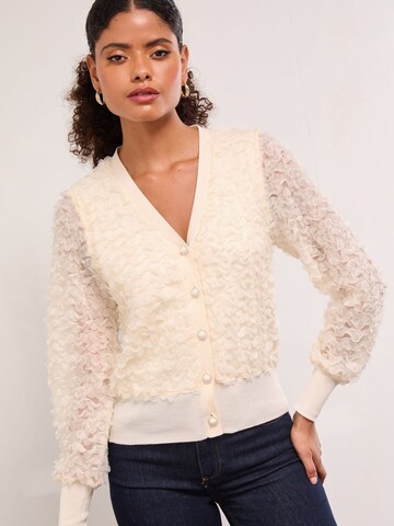 Lipsy - Casaco de malha em branco: frente