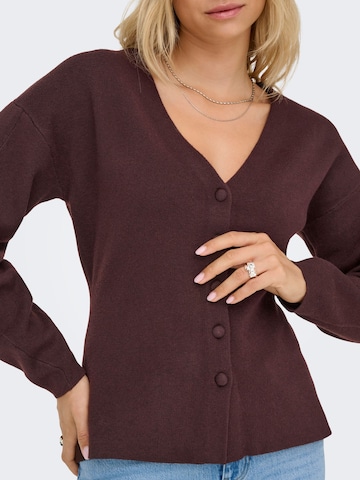 JDY Gebreid vest 'JDYPRIME' in Bruin