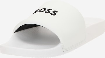 BOSS Black Mules 'Reese' in White: front