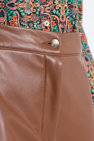 Ulla Popken Wide leg Trousers in Bronze