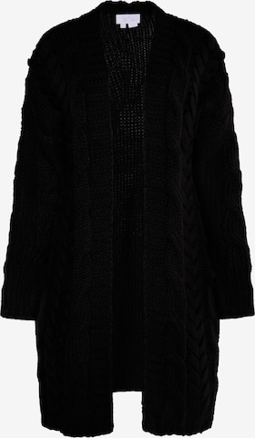 usha WHITE LABEL Knit cardigan in Black: front