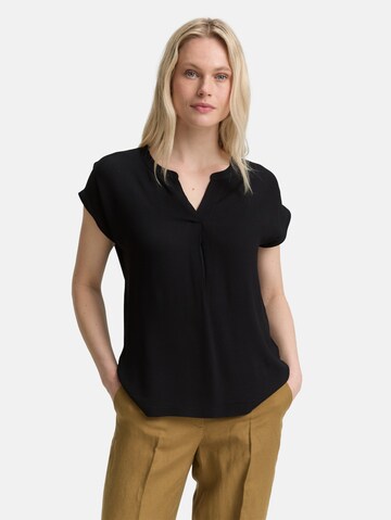 TOM TAILOR Blouse in Zwart: voorkant