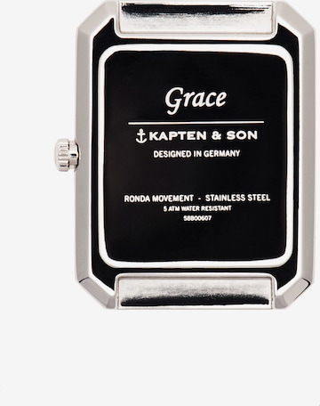 sidabrinė Kapten & Son Analoginis (įprasto dizaino) laikrodis 'Grace Silver Mesh'