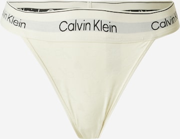 balts Calvin Klein Underwear Stringu biksītes: no priekšpuses