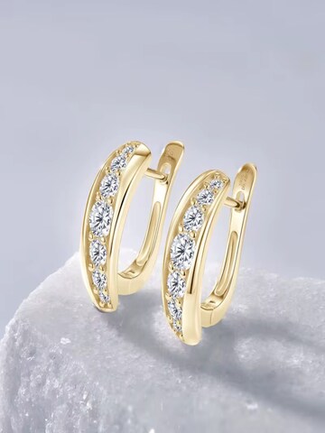 ROUGEMONT Jewellery Earrings 'Funkelnde Moissanit Creolen mit Echtheitszertifikat' in Gold