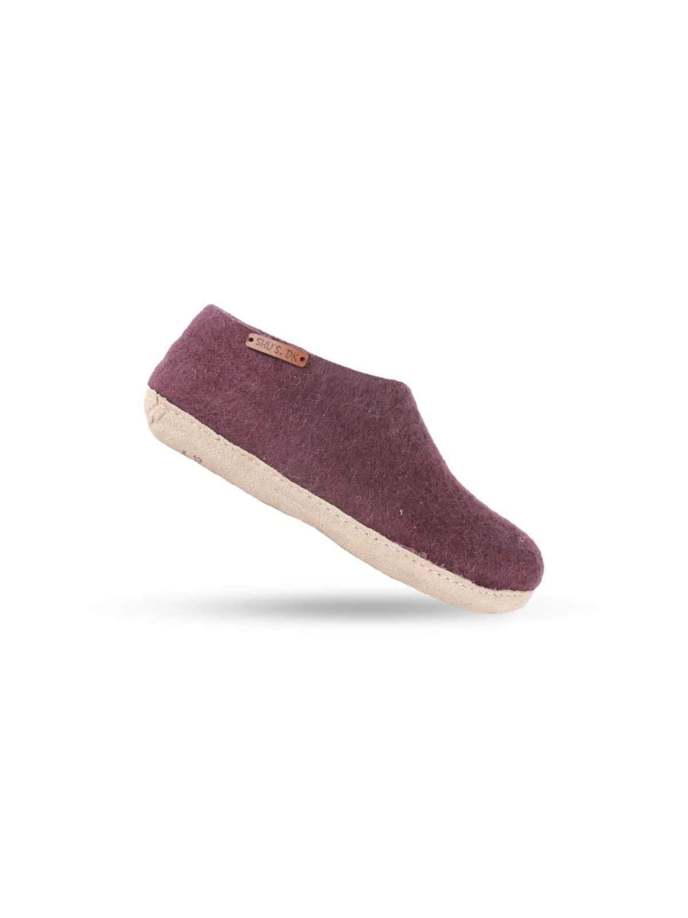 SHUS walk with nature Innesko 'Uldhjemmesko (100% ren uld) m/Gummisål – Dansk Design fra SHUS' i lila