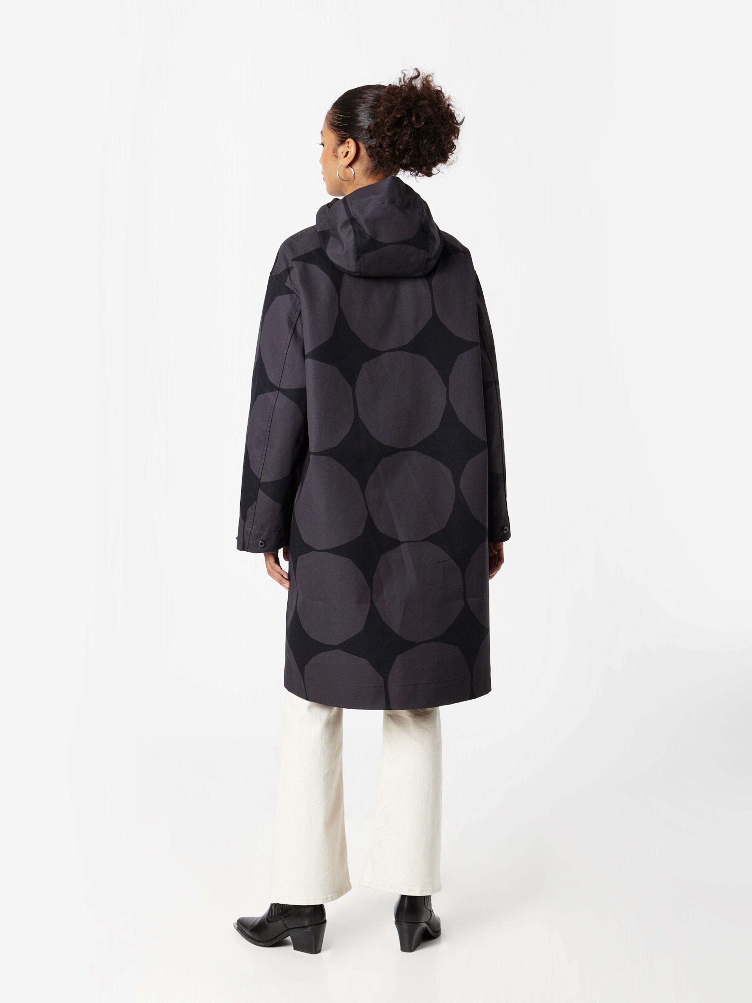 Marimekko Between-seasons coat 'Mangaani Kivet' in Dark Grey