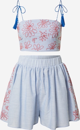Trendyol Top und Short in blau / rot / weiß, Produktansicht
