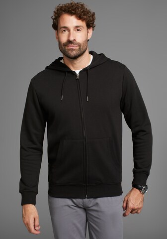 Man's World Sweatjacke in Schwarz: Vorderseite