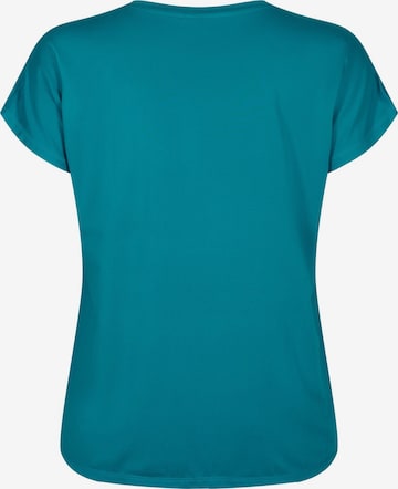 Active by Zizzi Sportshirt 'Abasic' in Blau