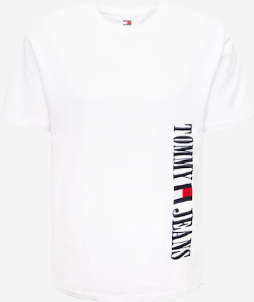 Tommy Jeans Тениска в бяло: отпред