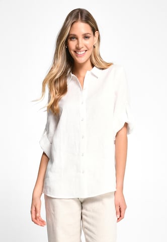 Peter Hahn Blouse in Wit: voorkant