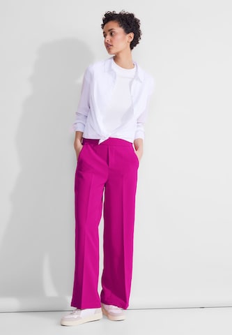 STREET ONE Wide leg Pleated Pants in Pink