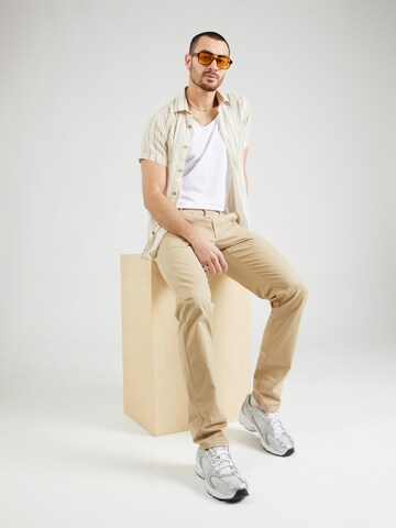 INDICODE JEANS Regular fit Overhemd 'Marlin' in Beige