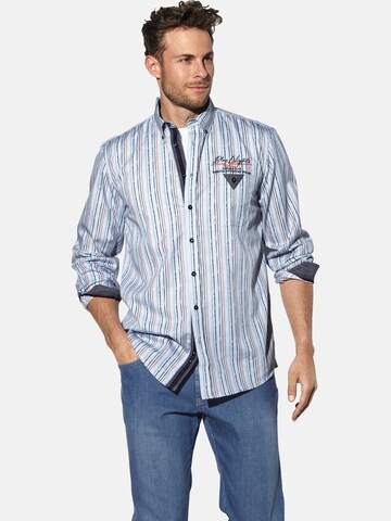 BABISTA Regular fit Button Up Shirt 'Mern' in Blue