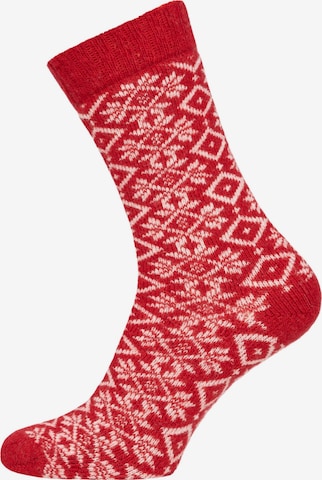 HomeOfSocks Socks 'HOS455' in Red: front