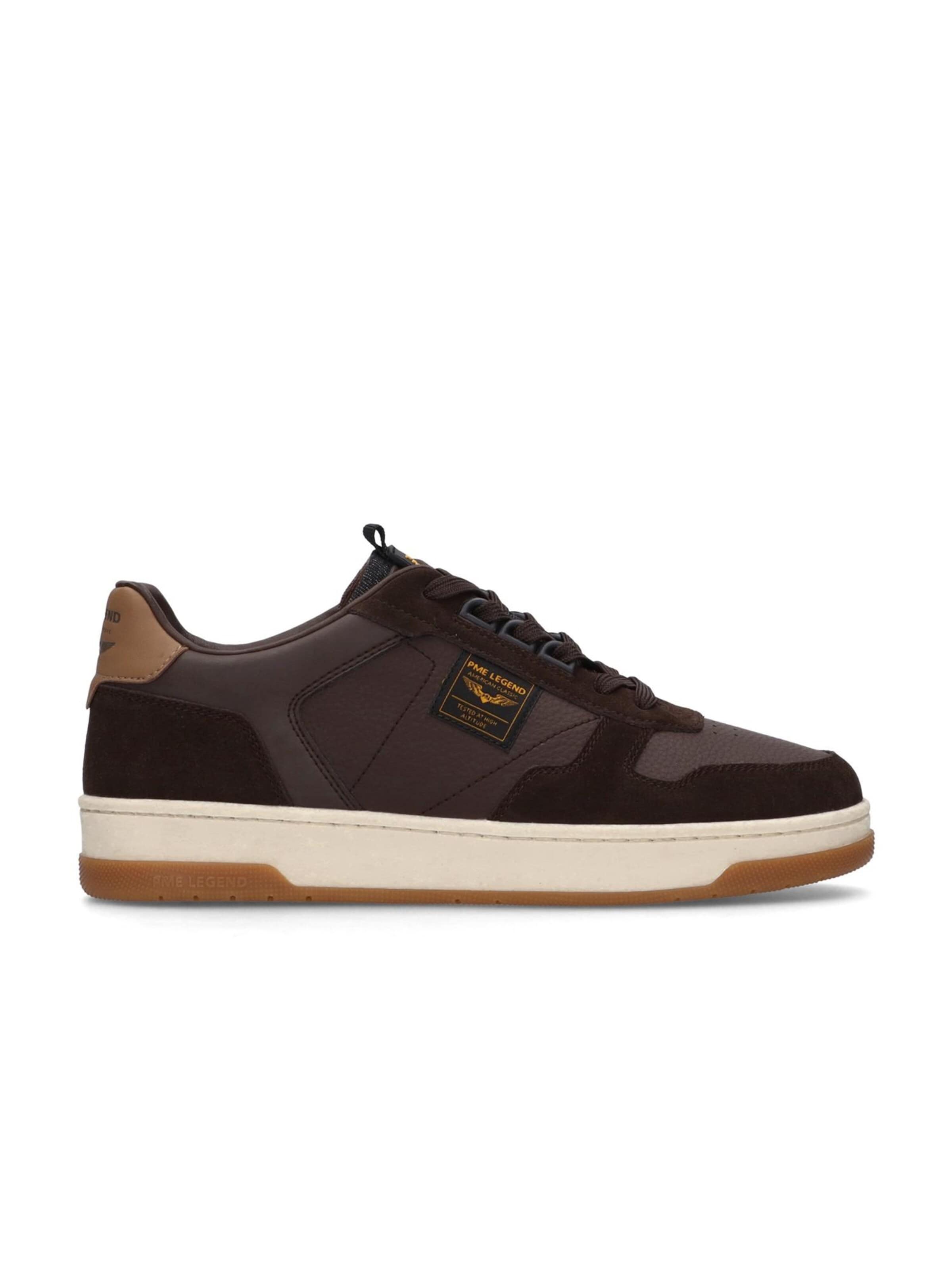 PME Legend Sneakers laag 'Porter sneaker in leather and suede' in Bruin: voorkant