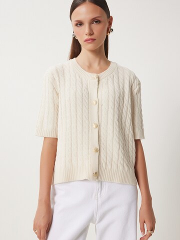 Cardigan Happiness İstanbul en beige : devant