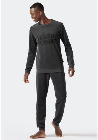 SCHIESSER Long Pajamas in Grey: front