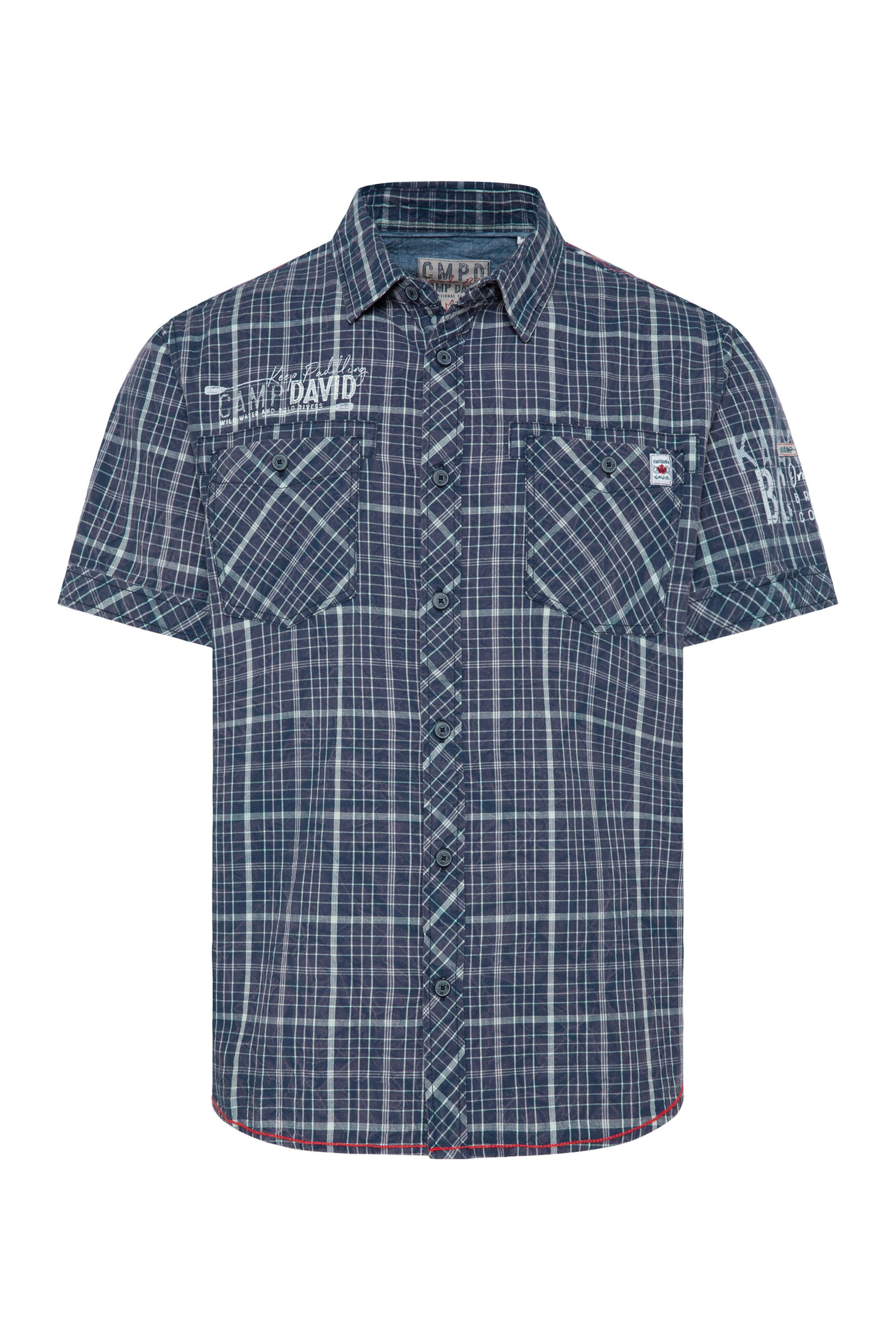 CAMP DAVID Skjorte i blå: forside