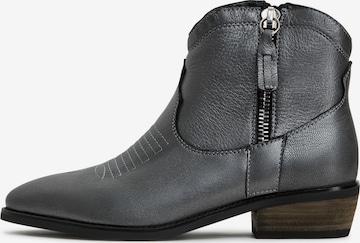 CESARE GASPARI Cowboy Boots in Grey: front
