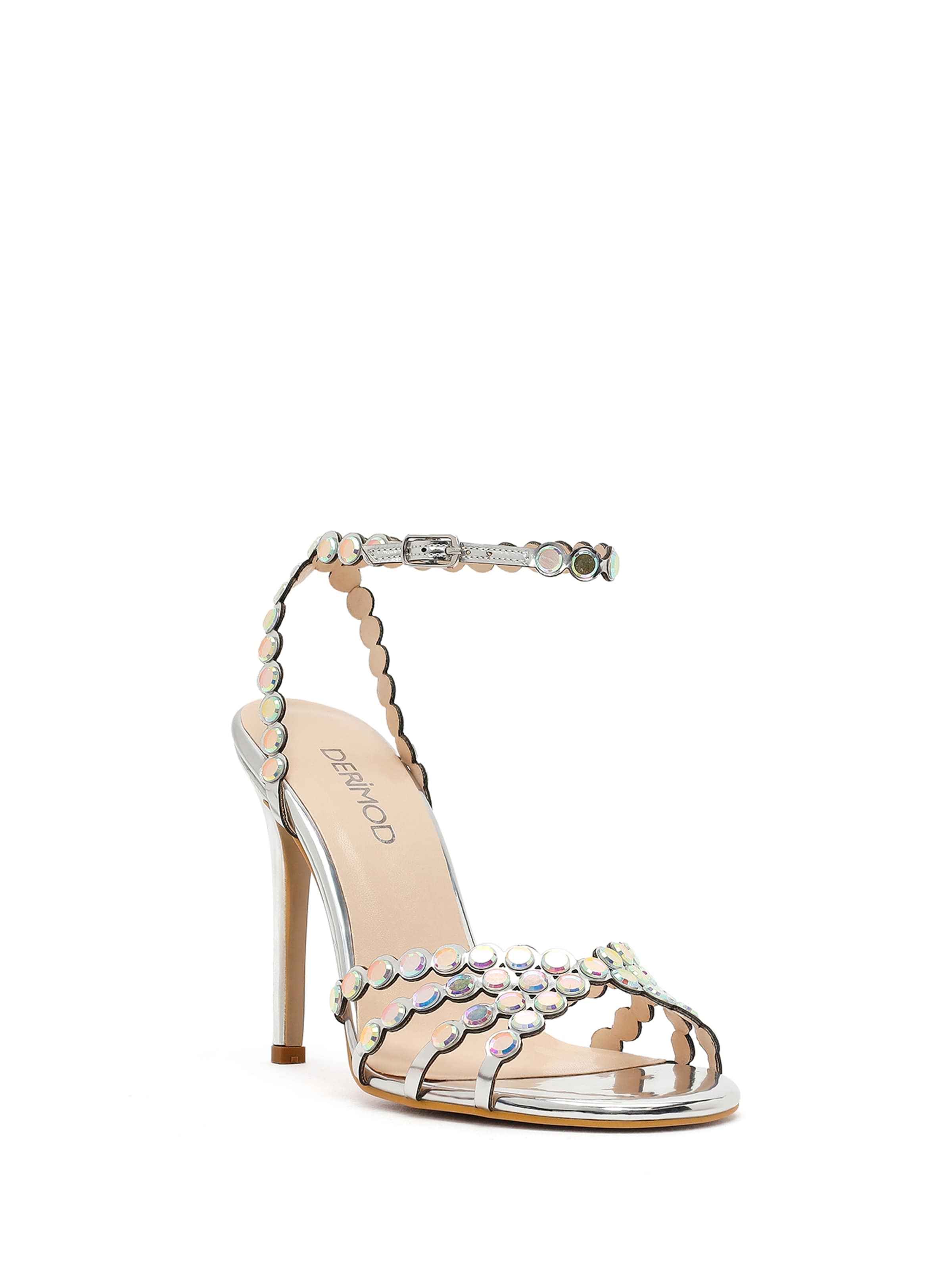 Sandalo con cinturino di Derimod in argento: frontale