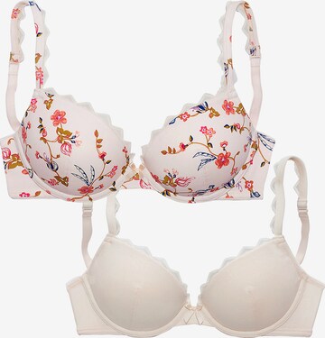 PETITE FLEUR T-shirt Bra in White: front