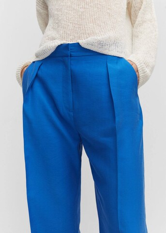 MANGO Regular Pleated Pants 'Ela' in Blue