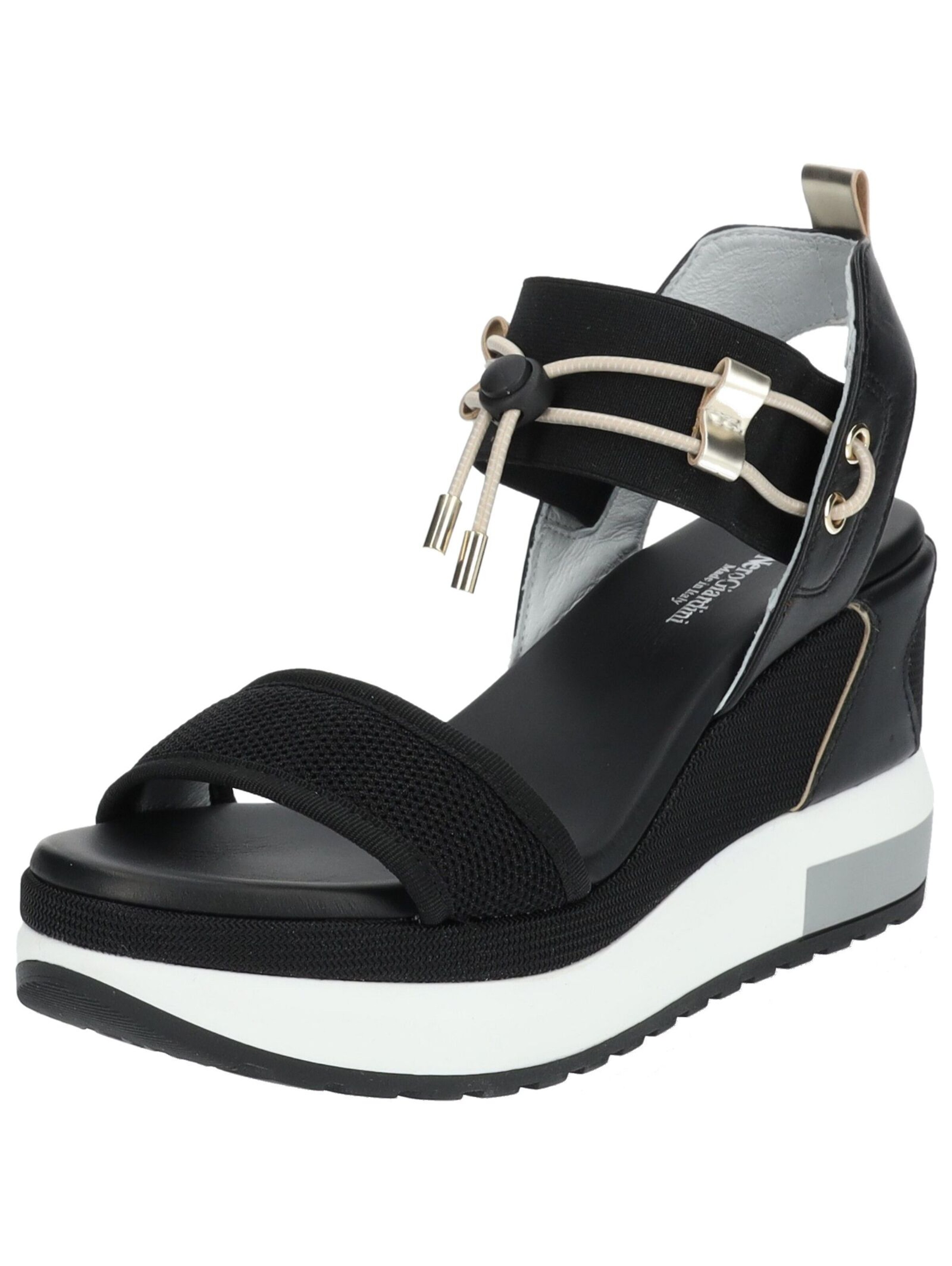 Sandalo di Nero Giardini in nero: frontale