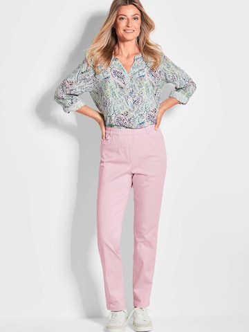 Regular Pantalon 'LOUISA' Goldner en rose