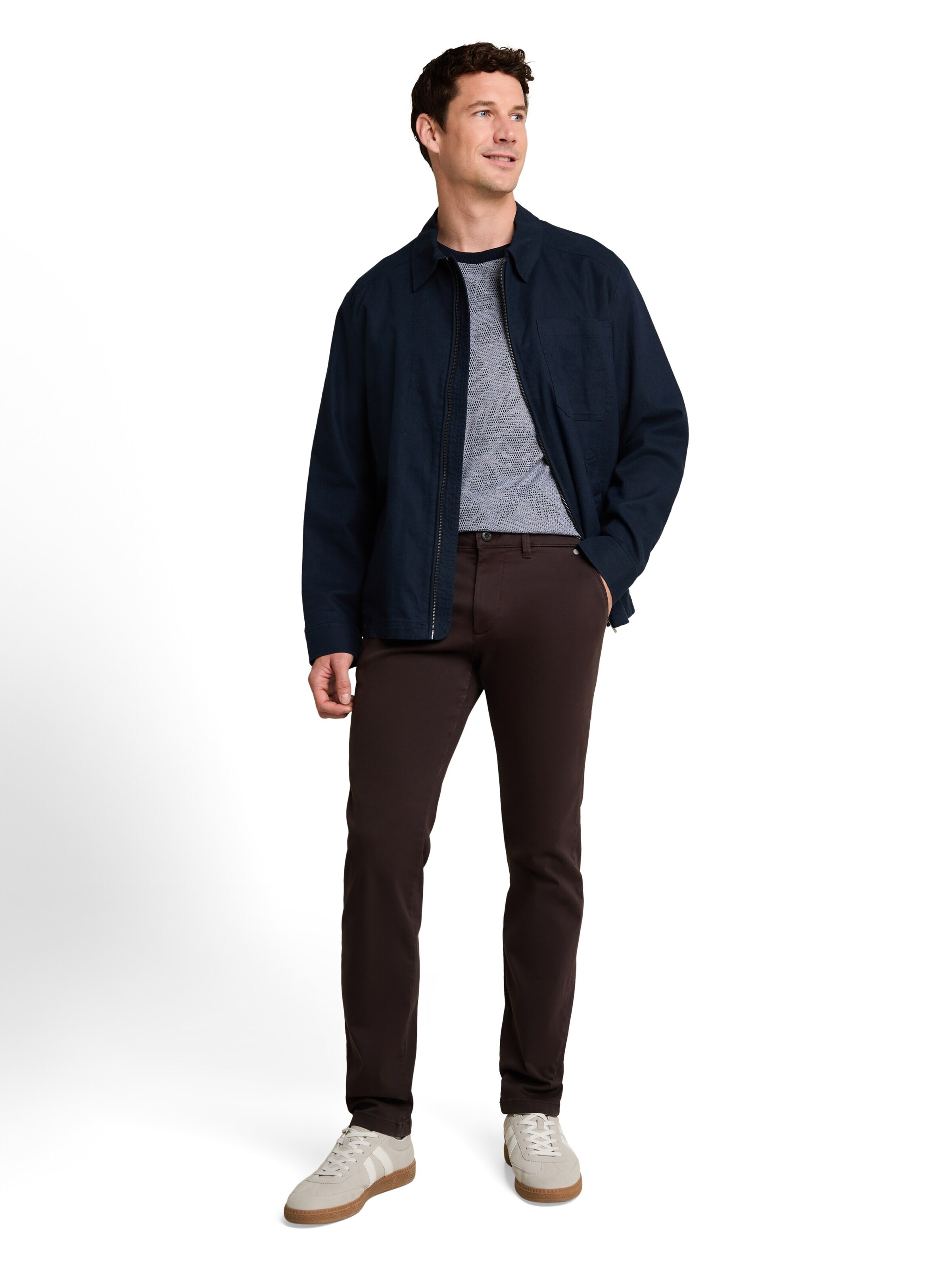 TOM TAILOR Slim fit Chino Pants 'SIMON' in Brown