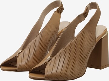 Usha Sandals in Beige