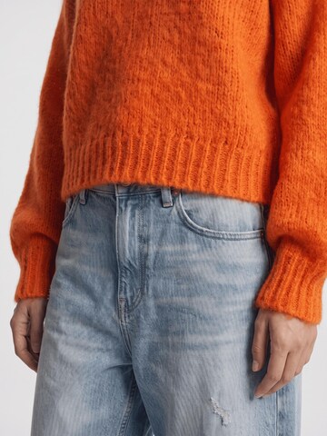americandreams Oversized Sweater 'Leonnie' in Orange