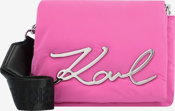 Karl Lagerfeld Umhängetasche 'Signature Soft' in Pink: predná strana