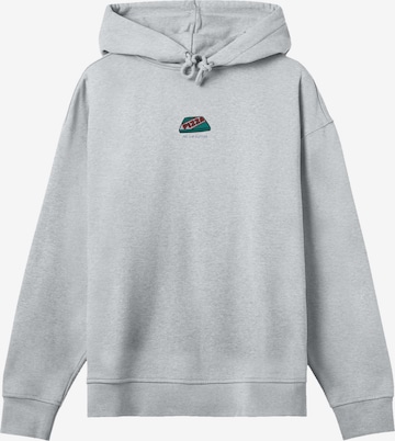 F4NT4STIC Sweatshirt 'Pizza Is My Valentine' in Grijs: voorkant